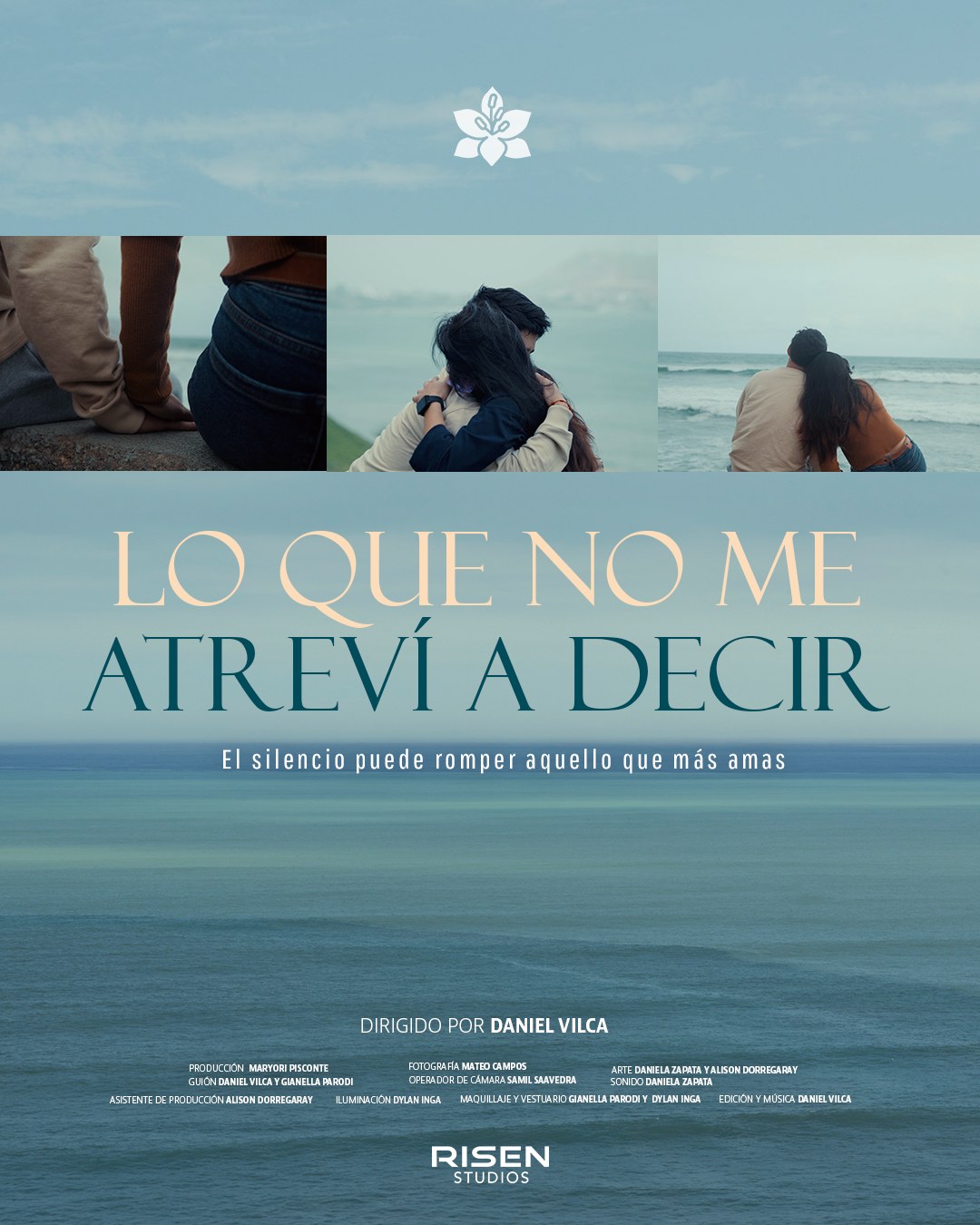 Póster oficial de “Lo que no me atreví a decir” — Risen Studios.